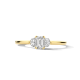 BLUSH 14k GG 3STEENS RING MET 1 BAGGUETTE .40ct EN 2 TRILJANT LG DIAM .20ct TW-SI LG1040Y/56 - 10069188