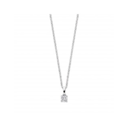 MORI 14k WG ANKERKETTING EN HANGER MET 0,25ct H-SI LG DIAMANT - 10069200