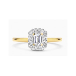 MORI 14k GG HALO-ROZETRING MET LG DIAMANTEN TOTAAL1ct - 10069203 MORI 14k GG HALO-ROZETRING MET LG DIAMANTEN TOTAAL1ct - 10069203