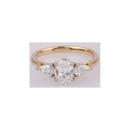 MORI 14k BICOLOR 3 STEENS RIJRING MET LG DIAMANTEN TOTAAL1,5ct - 10069205 MORI 14k BICOLOR 3 STEENS RIJRING MET LG DIAMANTEN TOTAAL1,5ct - 10069205