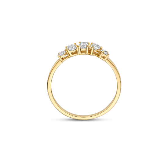 BLUSH 14k GG RIJRING MET BRILJANT-PEER-EMEARLD EN OVAL CUT LG DIAMANTEN .47ct TW-SI LG1032Y/56 - 10069215 BLUSH 14k GG RIJRING MET BRILJANT-PEER-EMEARLD EN OVAL CUT LG DIAMANTEN .47ct TW-SI LG1032Y/56 - 10069215