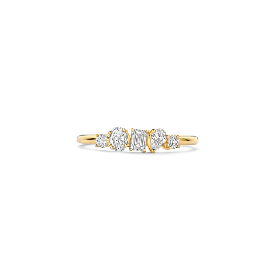 BLUSH 14k GG RIJRING MET BRILJANT-PEER-EMEARLD EN OVAL CUT LG DIAMANTEN .47ct TW-SI LG1032Y/56 - 10069215 BLUSH 14k GG RIJRING MET BRILJANT-PEER-EMEARLD EN OVAL CUT LG DIAMANTEN .47ct TW-SI LG1032Y/56 - 10069215