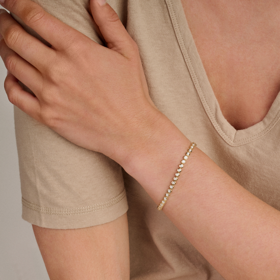 BLUSH 14k GG TENNISARMBAND MET LG DIAM 0,50ct TW-SI IN GLADOMZETTINGEN LG2008Y/17 - 10069216
