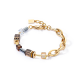 COEUR DE LION GEOCUBE BRACELET CHUNKY CHAIN GOLD BROWN - 4524/30-1116 - 10069222