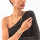 COEUR DE LION GEOCUBE BRACELET CHUNKY CHAIN GOLD BROWN - 4524/30-1116 - 10069222