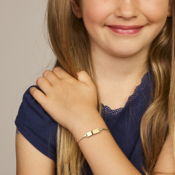 14K GEELGOUD BABY NAAMPLAAT ARMBANDJE - 40.34386 - 10069229