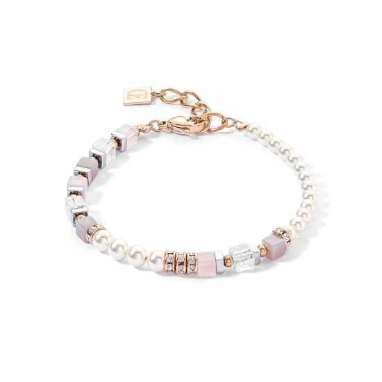 COEUR DE LION PRECIOS OFFSET ARMBAND ROSE GOLD ICE PINK - 4354/30-1920 - 10069240