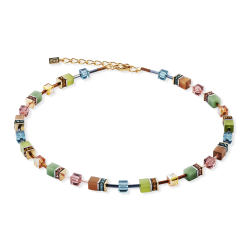 COEUR DE LION  GEO CUBE ICONIC NECKLACE FOREST GOUDKLEUR - 4018/10-0532 - 10069245