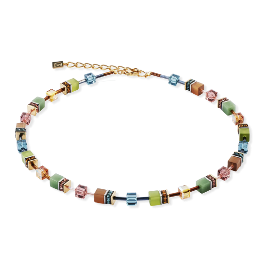 COEUR DE LION  GEO CUBE ICONIC NECKLACE FOREST GOUDKLEUR - 4018/10-0532 - 10069245