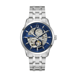 BULOVA "SUTTON"STALEN HEREN HORLOGE GESKELETEERD 96A331 - 10069248