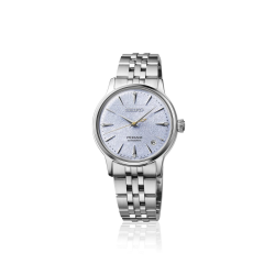 SEIKO PRESAGE "COCTAIL TIME FROZEN SKYDIVING" STALEN DAMESHORLOGE AUTOMATIC BLAUWE WIJZERPLAAT - 10069250