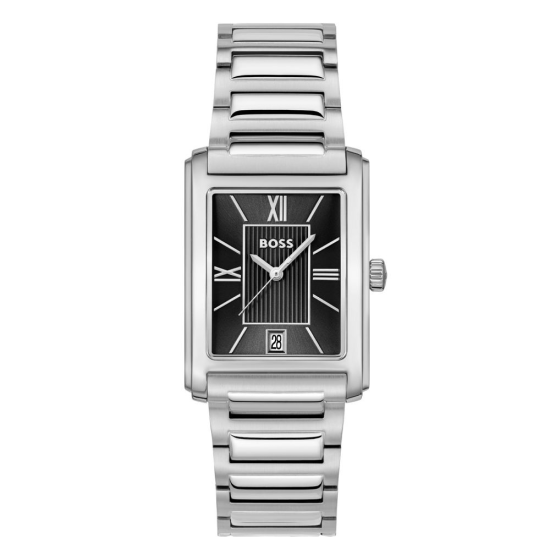 HUGO BOSS HERENHORLOGE "PRINCIPLE DRESS" STAAL MET ZWARTE WIJZERPLAAT HB1514297 - 10069254