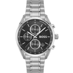 HUGO BOSS "GRAND PRIX" HERENHORLOGE STAAL ZWARTE WIJZERPLAAT CHRONOGRAAF HB1514259 - 10069255