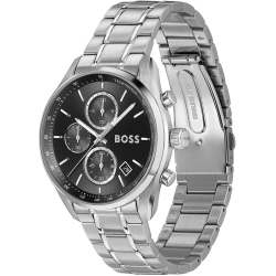 HUGO BOSS "GRAND PRIX" HERENHORLOGE STAAL ZWARTE WIJZERPLAAT CHRONOGRAAF HB1514259 - 10069255