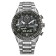 CITIZEN "PRO-MASTER SKY" ECODRIVE RADIO CONTROLLED HERENHORLOGE STAAL ANTRACIET WIJZERPLAAT JV2006-55H - 10069258