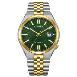 CITIZEN TSUYOSA 60 AUTOMATIC BICOLOR STAAL AUTOMATIC GROENE WIJZERPLAAT NK0024-54X - 10069260