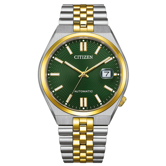 CITIZEN TSUYOSA 60 AUTOMATIC BICOLOR STAAL AUTOMATIC GROENE WIJZERPLAAT NK0024-54X - 10069260