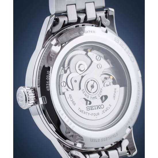 SEIKO "PRESAGE GMT COCTAIL" AUTOMATIC HERENHORLOGE STAAL BLAUWE WIJZERPLAAT SSK037J1 - 10069272