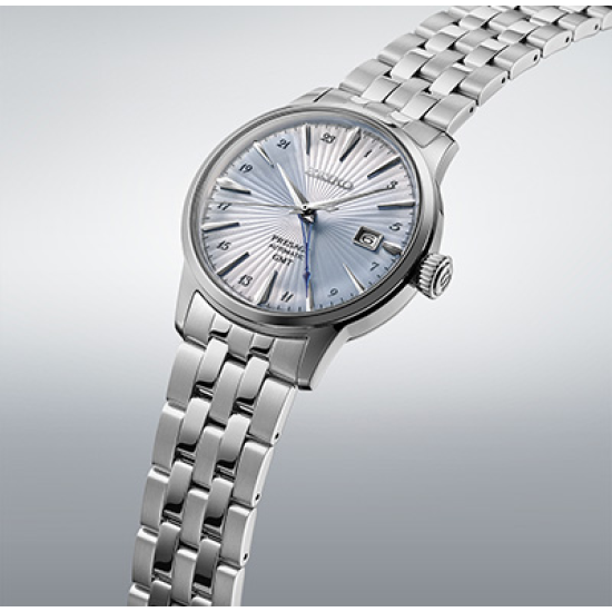 SEIKO "PRESAGE GMT COCTAIL" AUTOMATIC HERENHORLOGE STAAL BLAUWE WIJZERPLAAT SSK037J1 - 10069272