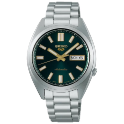 SEIKO "5 SPORTS" HEREN AUTOMATIC STAAL GROENE WIJZERPLAAT DAG DATUM SRPL57K1 - 10069274