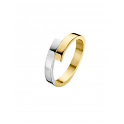 FJORY 14k GOUDEN RING MET ZILVEREN KERN 3mm 4KANT PROFIEL 41-R37XXX3 - 10069280