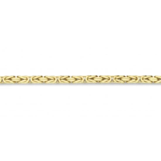 14k GOUDEN KONINGSKETTING MET ZILVEREN KERN SCHAKELBREEDTE 5mm 4KANT PROFIEL 40-KON05,0XX - 10069281 14k GOUDEN KONINGSKETTING MET ZILVEREN KERN SCHAKELBREEDTE 5mm 4KANT PROFIEL 40-KON05,0XX - 10069281