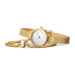 BERING DAMES HORLOGE GIFT SET "LOVELY'  INCL. ARMBAND GOUDKLEUR - 11022-334-Lovely-1-GWP190 - 10069314