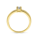 14k GEELGOUDEN RING MET ZIRCONIAS - 10069330