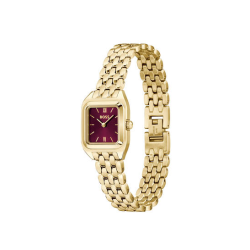 HUGO BOSS "MAE PETITE" DAMESHORLOGE GG-DOUBLÉ RODE WIJZERPLAAT HB1502824 - 10069331