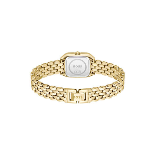 HUGO BOSS "MAE PETITE" DAMESHORLOGE GG-DOUBLÉ ZILVERKLEURIGE WIJZERPLAAT HB1502823 - 10069332