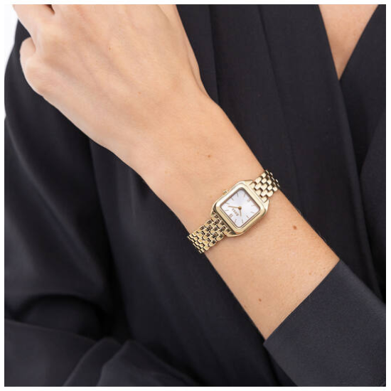 HUGO BOSS "MAE PETITE" DAMESHORLOGE GG-DOUBLÉ ZILVERKLEURIGE WIJZERPLAAT HB1502823 - 10069332