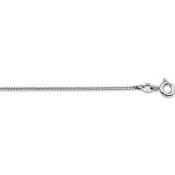 14k WITGOUDEN GOURMETTE COLLIER 1,1MM 42CM - 10069333