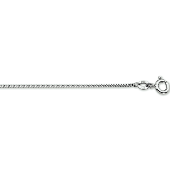 14k WITGOUDEN GOURMETTE COLLIER 1,1MM 42CM - 10069333