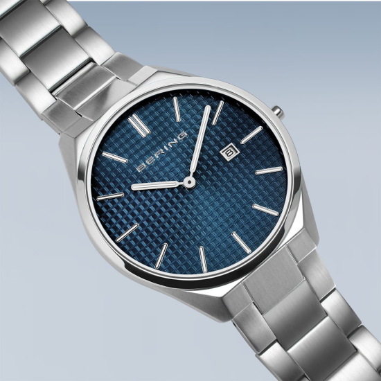 BERING HEREN HORLOGE ZILVER BLAUW - 17240-707 - 10069342
