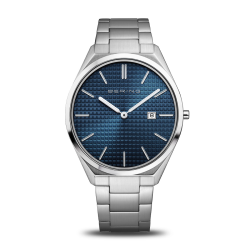 BERING HEREN HORLOGE ZILVER BLAUW - 17240-707 - 10069342