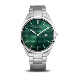 BERING HEREN HORLOGE ZILVER GROEN - 17240-708 - 10069343