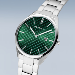 BERING HEREN HORLOGE ZILVER GROEN - 17240-708 - 10069343