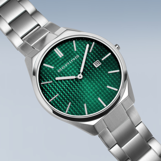 BERING HEREN HORLOGE ZILVER GROEN - 17240-708 - 10069343