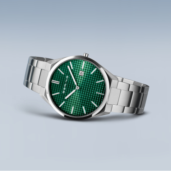 BERING HEREN HORLOGE ZILVER GROEN - 17240-708 - 10069343