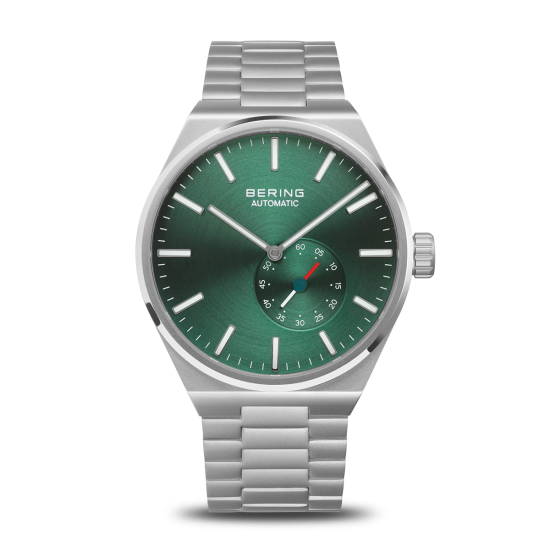 BERING HEREN HORLOGE ZILVER MAT AUTOMATIC GROEN - 19441-708 - 10069344
