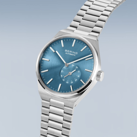 BERING HEREN HORLOGE ZILVER MAT AUTOMATIC BLAUW - 19441-CHARITY - 10069345