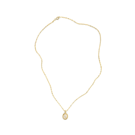 BLUSH 14k GG 2mm RONDE PLAATJES COLLIER 3198YGO - 10069357