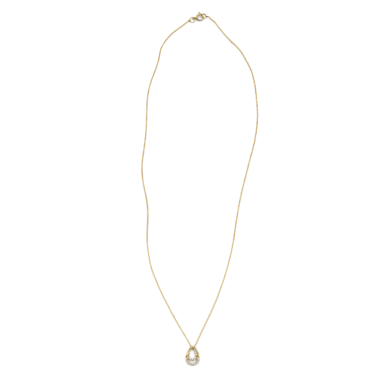 BLUSH 14k GG COLLIER MET DRUPPELVORLMIGE HANGER MET ZIRCONIA 3195YZI - 10069359
