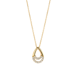 BLUSH 14k GG COLLIER MET DRUPPELVORLMIGE HANGER MET ZIRCONIA 3195YZI - 10069359