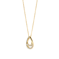 BLUSH 14k GG COLLIER MET DRUPPELVORLMIGE HANGER MET ZIRCONIA 3195YZI - 10069359