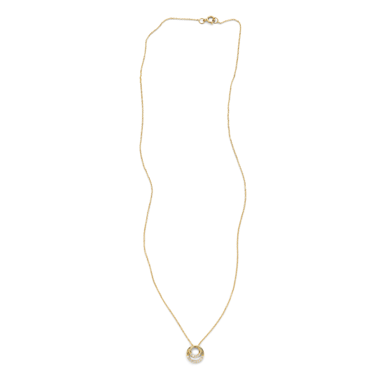BLUSH 14k GG COLLIER MET CIRKELVORMIGE HANGER MET ZIRCONIA 3193YZI - 10069360