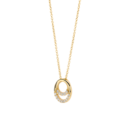 BLUSH 14k GG COLLIER MET CIRKELVORMIGE HANGER MET ZIRCONIA 3193YZI - 10069360