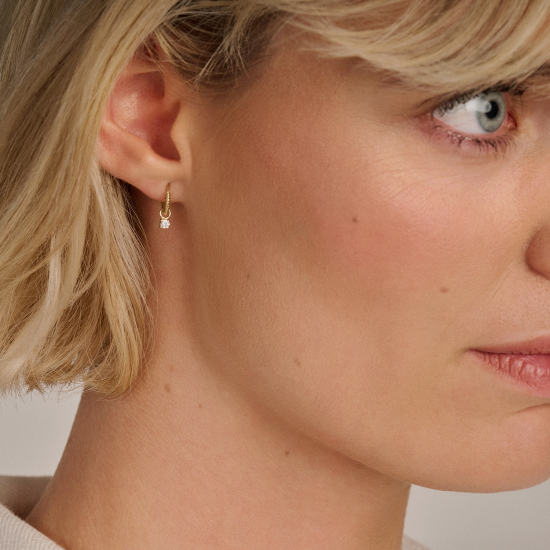 BLUSH 14k GG SOLITAIR CREOOLBEDELS ZIRKONIA 2,7mm IN 4POOT 9097YZI - 10069362