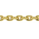 8k GEELGOUDEN 1,3mm GESLEPEN ANKER COLLIER 50cm - 10069386
