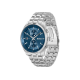 HUGO BOSS "SKYTRAVELLER" HERENHORLOGE STAAL CHRONO BLAUWE WIJZERPLAAT HB1514216 - 10069388